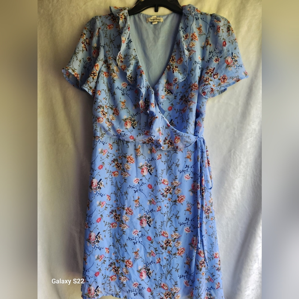 Blue floral dress
